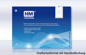 Papierkarte mit USB-Stick