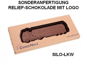 Silo-LKW aus Relief-Schokolade in Sonderanfertigung