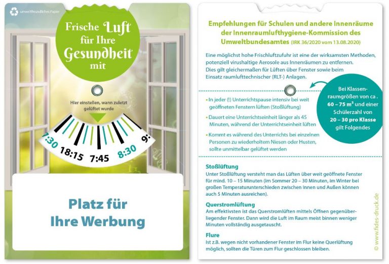 Layoutbeispiel mit Werbemöglichkeit