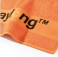 Handtücher mit Werbung für Ressorts