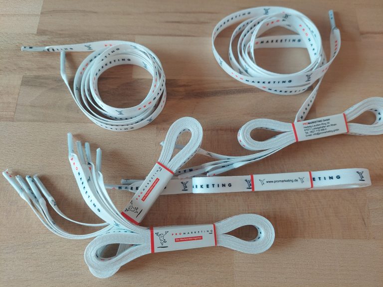 Werbe-Schnürsenkel als Messe-Give-Away