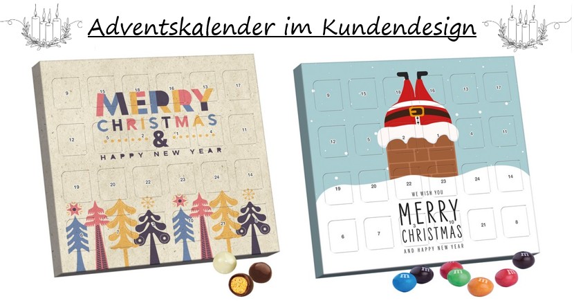 Individuell gestalteter Adventskalender als Werbegeschenk